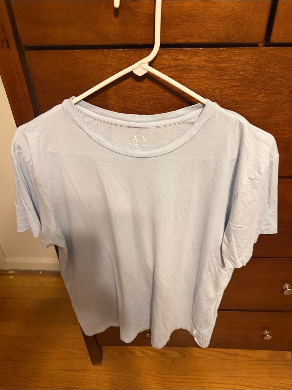 A/X Armani Exchange Light Blue Short Sleeve Crew Lightweight Tee